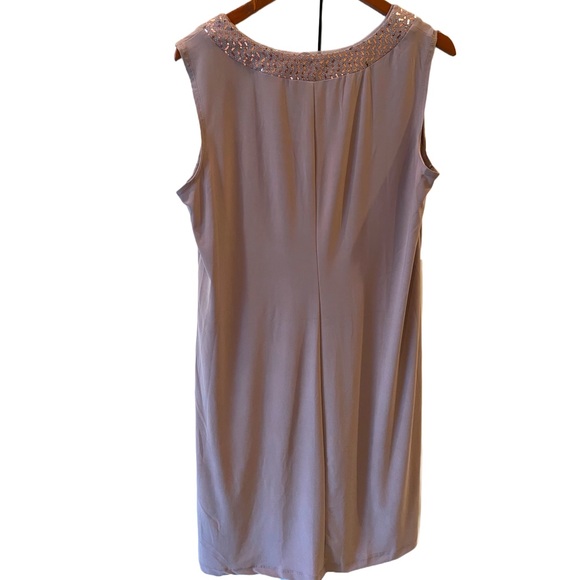 2 Piece Chevron Print Metallic Detail Jacket Dress. - Picture 2 of 6